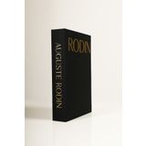 irayhomedecor Kumaş Kaplı Siyah Gold Rodin Dekoratif Kitap Kutu