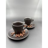Irear Porcelain 4 Parça 2 Kişilik Siyah Renk Espresso Fincanı - 1 Adet