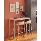 İrem Beyaz Bar Masası 116X45X92CM – Mutfak Masası & Kahve Köşesi Için Modern Çok Amaçlı Masa