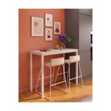 İrem Beyaz Bar Masası 116X45X92CM – Mutfak Masası & Kahve Köşesi Için Modern Çok Amaçlı Masa