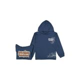 İREM ÇOCUK GİYİM Erkek Çocuk Artist Çift Taraf Yazı Desenli Kapüşonlu Indigo Renk Sweatshirt,Mavi 10-11 Yaş