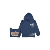 İREM ÇOCUK GİYİM Erkek Çocuk Artist Çift Taraf Yazı Desenli Kapüşonlu Indigo Renk Sweatshirt,Mavi 8-9 Yaş
