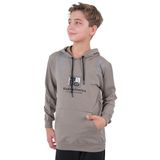 İrem Çocuk Giyim Erkek Çocuk Blade Yazılı Kanguru Cepli Kapüşonlu Önü Sırtı Yazı Desenli Kahverengi Sweatshirt,Kahverengi 4 Yaş