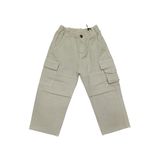 İREM ÇOCUK GİYİM Erkek Çocuk Çift Kargo Cepli Beli Lastikli Renk Keten Pantolon 3015,Krem 4-5 Yaş IRM173435770450