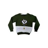 İREM ÇOCUK GİYİM Erkek Çocuk Down Wigit Desenli Sweatshirt,Haki 1 Yaş