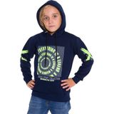 İrem Çocuk Giyim Erkek Çocuk Everythink Yazı Desenli Üç Iplik Şardonlu Kapüşonlu Sweatshirt - 10 - 11 Yaş - Lacivert