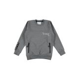 İREM ÇOCUK GİYİM Erkek Çocuk Go Yazı Desenli Fermuar Cepli Kolu Yazı Desenli Sweatshirt,Gri 12-13 Yaş