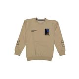 İREM ÇOCUK GİYİM Erkek Çocuk Jj Nakışlı Kolları Yazı Desenli Sweatshirt,Bej 10-11 Yaş