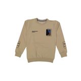 İREM ÇOCUK GİYİM Erkek Çocuk Jj Nakışlı Kolları Yazı Desenli Sweatshirt,Bej 12-13 Yaş