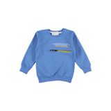 İREM ÇOCUK GİYİM Erkek Çocuk Looking Yazı Desenli Fermuar Cep Detaylı Renk Sweatshirt,Mavi 8 Yaş