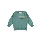 İREM ÇOCUK GİYİM Erkek Çocuk Looking Yazı Desenli Fermuar Cep Detaylı Renk Sweatshirt,Yeşil 8 Yaş
