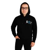 İREM ÇOCUK GİYİM Erkek Çocuk Önü Arkası Spooky Yazı Desenli Kapüşonlu Renk Sweatshirt,Siyah 9-10 Yaş