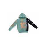 İREM ÇOCUK GİYİM Erkek Çocuk Reals Dream Önü Kolları Yazı Desenli Renk Kapüşonlu Sweatshirt,Yeşil 9 Yaş
