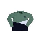 İREM ÇOCUK GİYİM Erkek Çocuk Renk Bloklu Polo Yaka Renk Sweatshirt,Haki 11 Yaş