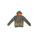 İREM ÇOCUK GİYİM Erkek Çocuk Rock Yazı Desenli Kapüşonlu Renk Sweatshirt,Haki 8 Yaş