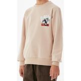 İREM ÇOCUK GİYİM Erkek Çocuk Superb Önü Arkası Yazı Resim Desenli Renk Sweatshirt,Bej 7 Yaş