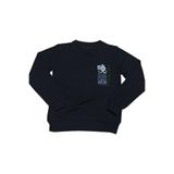 İREM ÇOCUK GİYİM Erkek Çocuk/Kız Çocuk Çift Taraf Anime Karakter Yazı Desenli Sweatshirt,Siyah 9-10 Yaş