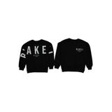 İREM ÇOCUK GİYİM Erkek Çocuk/Kız Çocuk Önü Arkası Blakeli Yazı Desenli Oversize Sweatshirt,Siyah 12 Yaş