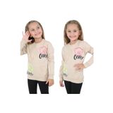 İREM ÇOCUK GİYİM Kız Çocuk Ayıcık Ve Yazı Desenli Renk Şardonlu Sweatshirt IRM1717C
