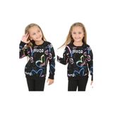 İREM ÇOCUK GİYİM Kız Çocuk Ayıcıklı Fosfor Yazı Desenli Şardonlu Renk Sweatshirt IRM1714C