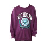 İrem Çocuk Giyim Kız Çocuk Michigan Yazı Desenli Mor Renk Mevsimlik Sweatshirt - 11 Yaş