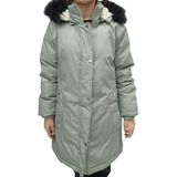 İrem Çocuk Giyim Kız Çocuk Mint Yeşili Kapüşonu Kürklü İçi Peluş Astarlı Fermuar Çıtçıt Kapamalı Midi Boy Şişme Mont,Mint Yeşili 12-13 Yaş