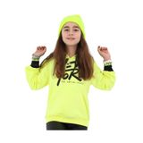 İREM ÇOCUK GİYİM Kız Çocuk New York Desenli Kanguru Cepli Kapüşonlu Sweatshirt,Sarı 12 Yaş