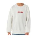 İREM ÇOCUK GİYİM Kız Çocuk Önü Arkası Let Them Yazı Desenli Renk Sweatshirt