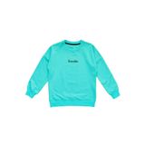 İREM ÇOCUK GİYİM Kız Çocuk Önü Yazı Arkası Resim Baskılı Bisiklet Yaka Sweatshirt Su Yeşili