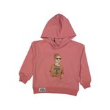 İREM ÇOCUK GİYİM Kız Çocuk T Harfli Gözlüklü Kız Modelli Kapüşonlu Sweatshirt