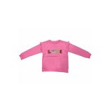 İREM ÇOCUK GİYİM Kız Çocuk Tilki Desenli Oyuncak Aksesuarlı Pembe Renk Sweatshirt,Fosfor Pembe 3 Yaş