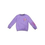 İREM ÇOCUK GİYİM Kız Çocuk You Only Önü Arkası Yazı Resim Desenli Renk Şardonlu Sweatshirt,Lila 4-5 Yaş