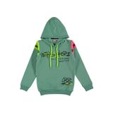İREM ÇOCUK GİYİM Kız Çocuk Youth Önü Omuzları Yazı Desenli Renk Kapüşonlu Sweatshirt