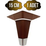 Irem Kahverengi Krom 15CM Plastik Ayak Mobilya Masa ve Dolap Ayağı(Kahverengi KROM)(15CM) - 15cm - 1 ADET
