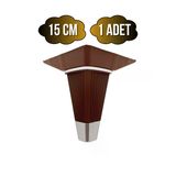 İrem Kahverengi Krom 15Cm Plastik Ayak Mobilya Masa Ve Dolap Ayağı(Kahverengi Krom)(15Cm) Kahverengi 15Cm 15Cm - 1 Adet
