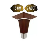İrem Kahverengi Krom 15Cm Plastik Ayak Mobilya Masa Ve Dolap Ayağı(Kahverengi Krom)(15Cm) Kahverengi 15Cm 15Cm - 2 Adet