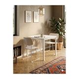 İREM Kompakt Yemek Masası 88x60 Beyaz Metal Ayak ve Beyaz Tabla