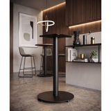 İrem Matte Prime 99 cm Yuvarlak Bistro Masa Ayağı - Kokteyl ve Bar Masası - Ev, Kafe, Restoran Bar Tipi - siyah