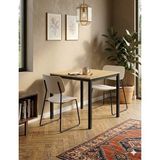 İrem Modern Mutfak ve Yemek Masası 88X60CM – Siyah Metal Ayak & Meşe Renk Tabla - Siyah - Meşe - 88 x 60 cm