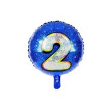 İrem Parti Dükkanı Folyo Yuvarlak Rakam Balon Mavi 2