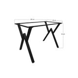 İREM Retro Metal Masa Ayak - X Ayak (50x100cm Çerçeve )