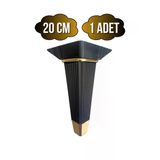 Irem Siyah Altın 20Cm Plastik Ayak Mobilya Masa Ve Dolap Ayağı(20Cm)(Siyah - Altın) Siyah 20Cm 20Cm - 1 Adet