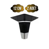 İrem Siyah Krom 12Cm Plastik Ayak Mobilya Masa Ve Dolap Ayağı(Siyah Krom)(12Cm) Siyah 12Cm 12Cm - 2 Adet