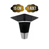 İrem Siyah Krom 15Cm Plastik Ayak Mobilya Masa Ve Dolap Ayağı(Siyah Krom)(15Cm) Siyah 15Cm 15Cm - 1 Adet