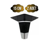 İrem Siyah Krom 15Cm Plastik Ayak Mobilya Masa Ve Dolap Ayağı(Siyah Krom)(15Cm) Siyah 15Cm 15Cm - 2 Adet