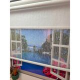 İREMKARAHOME Çift Mekanizmalı Tül ve Stor Perde Düz - Model 2 - Beyaz - 220 x 200 cm