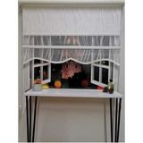 İREMKARAHOME Çift Mekanizmalı Tül ve Stor Perde - Model 5 - 210 x 200 cm - Beyaz