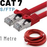 Irenıs 1 Metre Cat7 Kablo S/ftp Lszh Ethernet Network Lan Ağ Kablosu - Kırmızı