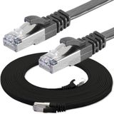 IRENIS 1 Metre CAT7 Kablo Yassı FTP Ethernet Network LAN Ağ Kablosu Siyah
