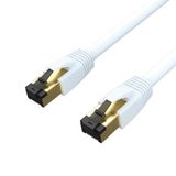 Irenis 1 Metre Cat8 Kablo F/Ftp Lszh Ethernet Network Lan Ağ Kablosu Beyaz